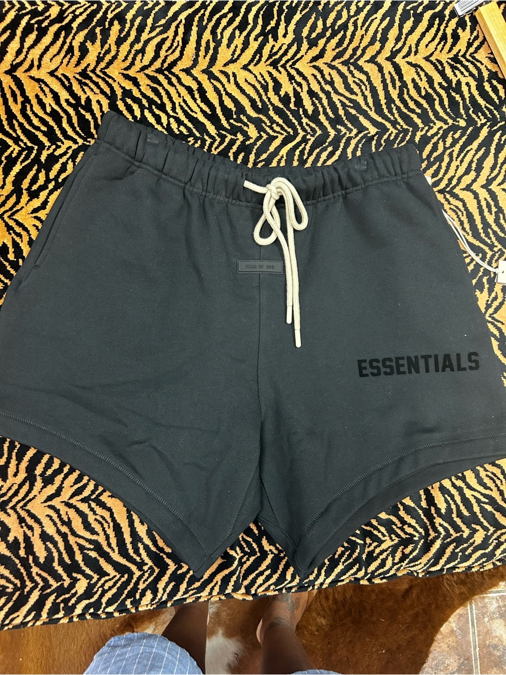 Essentials Black  UNISEX Athletic Drawstring Shorts